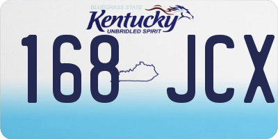 KY license plate 168JCX