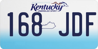 KY license plate 168JDF