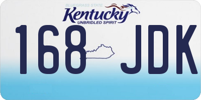 KY license plate 168JDK