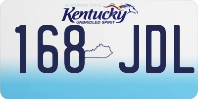 KY license plate 168JDL