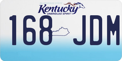 KY license plate 168JDM