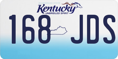 KY license plate 168JDS