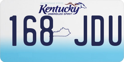 KY license plate 168JDU