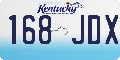 KY license plate 168JDX