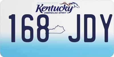 KY license plate 168JDY