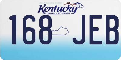 KY license plate 168JEB