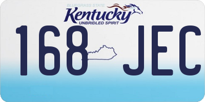 KY license plate 168JEC