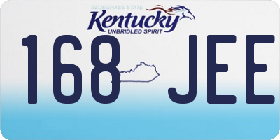KY license plate 168JEE