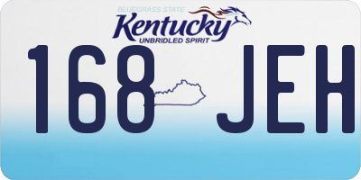 KY license plate 168JEH