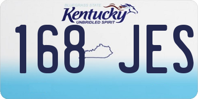 KY license plate 168JES