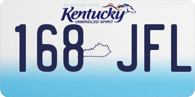 KY license plate 168JFL