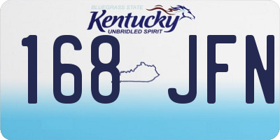KY license plate 168JFN
