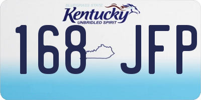 KY license plate 168JFP