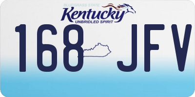 KY license plate 168JFV