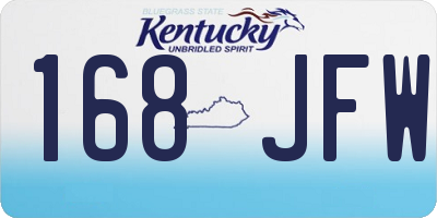 KY license plate 168JFW