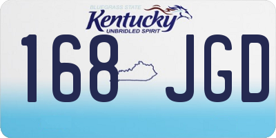 KY license plate 168JGD
