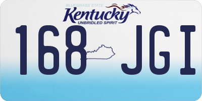 KY license plate 168JGI