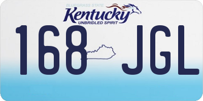 KY license plate 168JGL