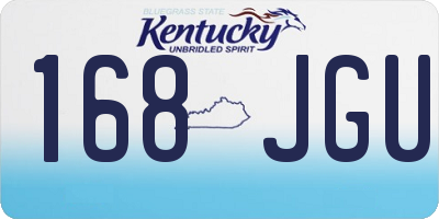 KY license plate 168JGU