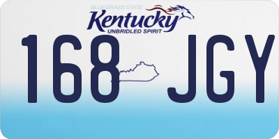 KY license plate 168JGY