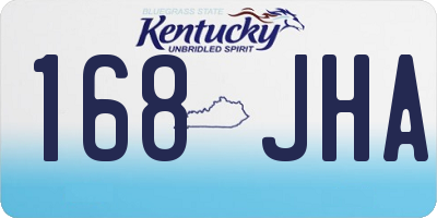 KY license plate 168JHA