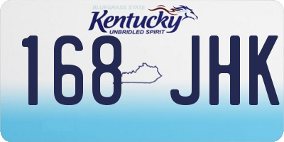 KY license plate 168JHK