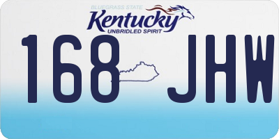 KY license plate 168JHW
