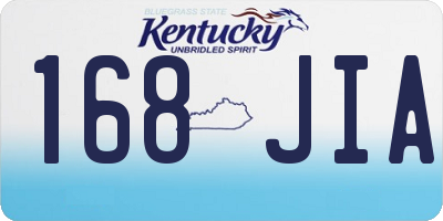 KY license plate 168JIA