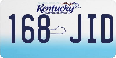KY license plate 168JID