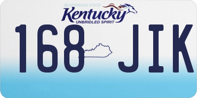 KY license plate 168JIK