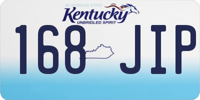 KY license plate 168JIP