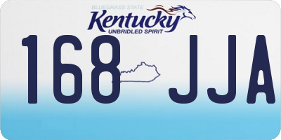 KY license plate 168JJA