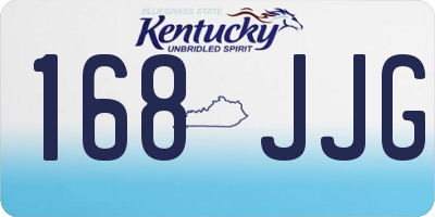 KY license plate 168JJG