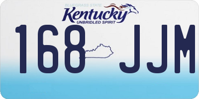 KY license plate 168JJM