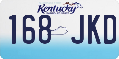 KY license plate 168JKD