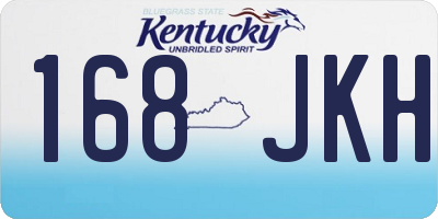 KY license plate 168JKH