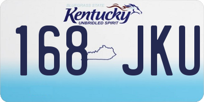 KY license plate 168JKU