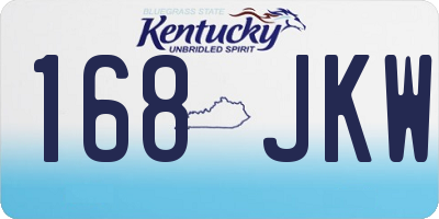 KY license plate 168JKW