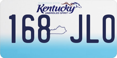 KY license plate 168JLO
