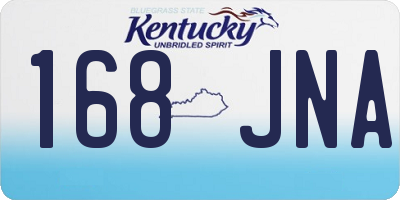 KY license plate 168JNA