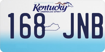KY license plate 168JNB