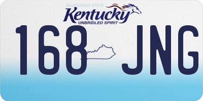KY license plate 168JNG