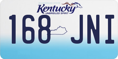 KY license plate 168JNI