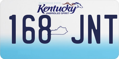 KY license plate 168JNT
