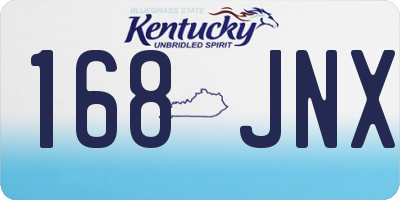 KY license plate 168JNX