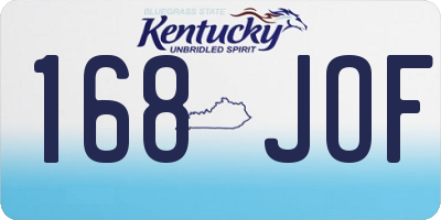KY license plate 168JOF