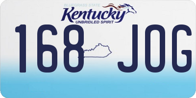 KY license plate 168JOG