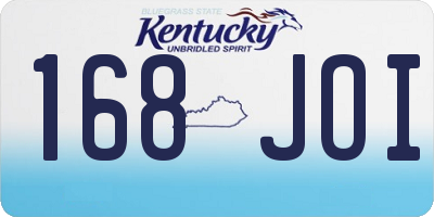 KY license plate 168JOI