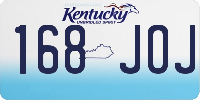KY license plate 168JOJ