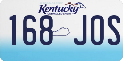 KY license plate 168JOS